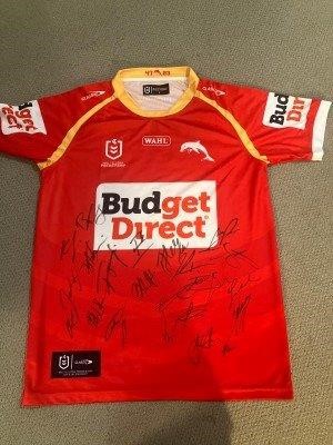 NRL DOLPHINS 2026 SQUAD SIGNED JERSEY