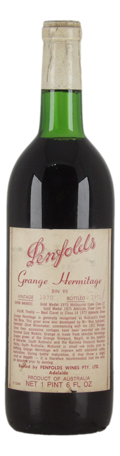 Penfolds Bin 95 Grange Hermitage 1970 (1x 1PT6FLOZ) SA.