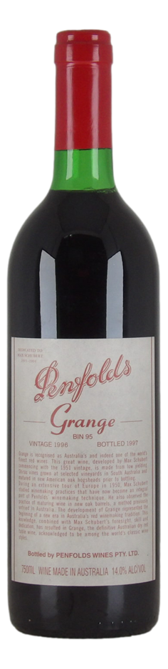 Penfolds Bin 95 Grange 1996 (1x 750mL), SA.