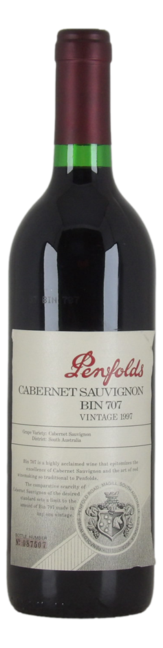 Penfolds `Bin 707` Cabernet Sauvignon 1997 (1 x 750mL), SA.