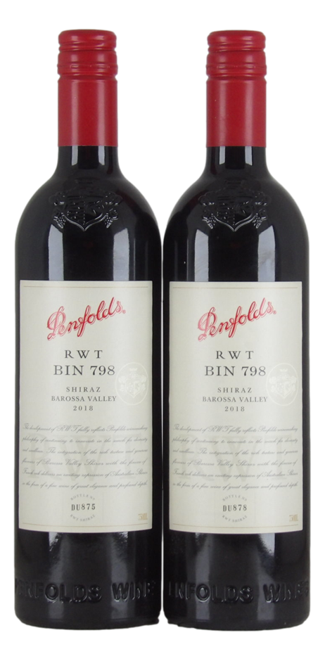 Penfolds RWT Bin 798 2018 (2x 750mL), SA.