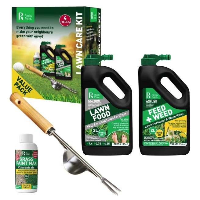 ROCKY POINT 4pc Lawn Care Kit.
