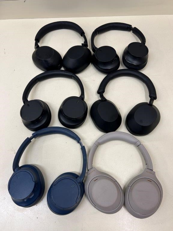 6 x SONY Assorted Wireless Headphones