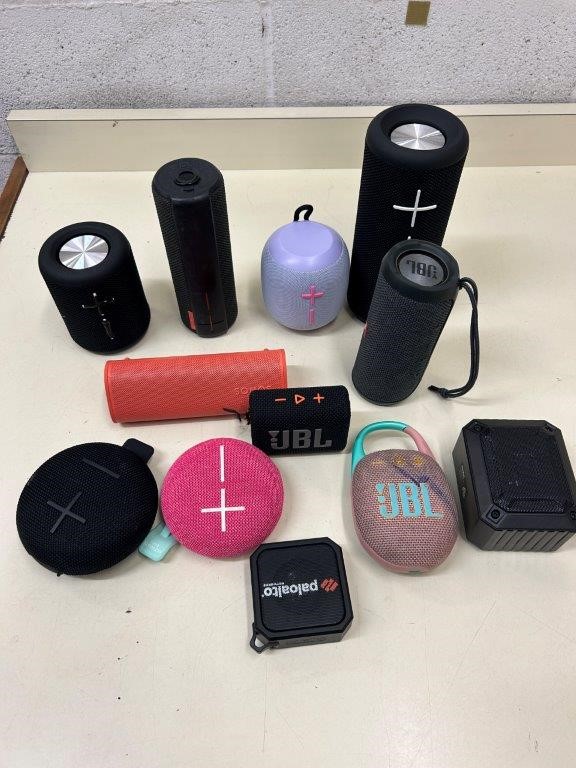 12 x Assorted Bluetooth Portable Speakers