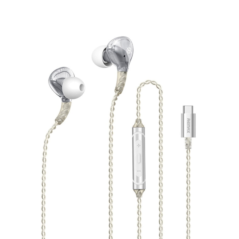 2 x REMAX RM-616A 3.5 mm Jack Wired Earphone, White.