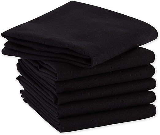 DII Cotton Solid Flat Weave Dish Towels, 18 x 28 Set of 6, Absorbent Monogr