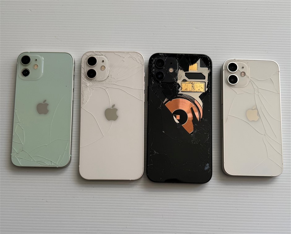 Apple iPhone 12 128Gb & 256Gb / 12 Mini 128Gb - For Parts (Lot of 4)