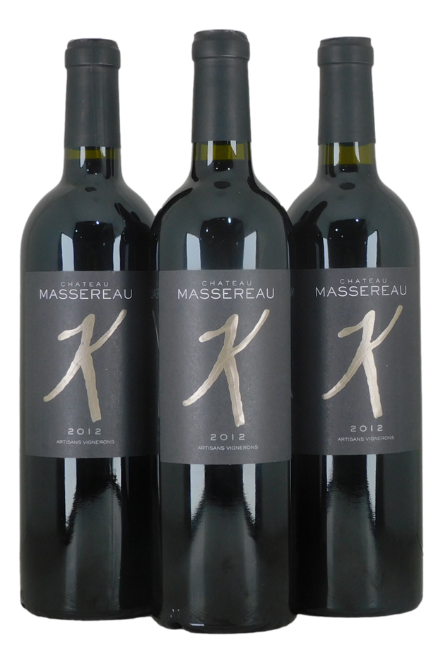 Chateau Massereau Bordeaux Superior 2012 (3x 750mL), France.
