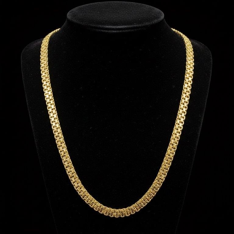 18K/Italy Stamped Yellow Gold Filled Chain -55cm-Bonus Gift