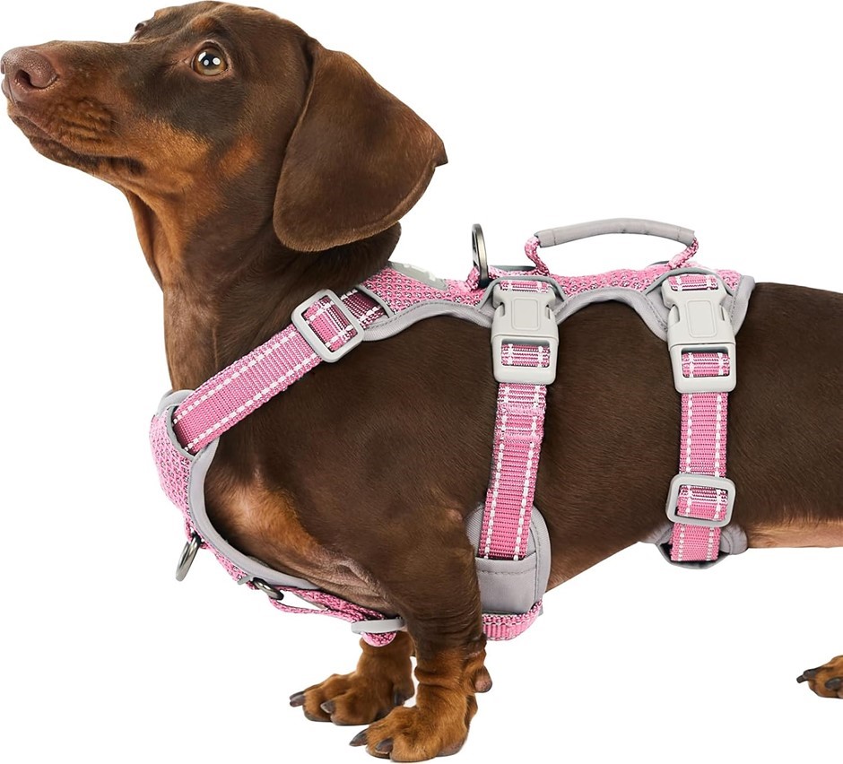 Huntboo Escape Proof Dog Harness, Escape Artist Harness, Fully Reflective V