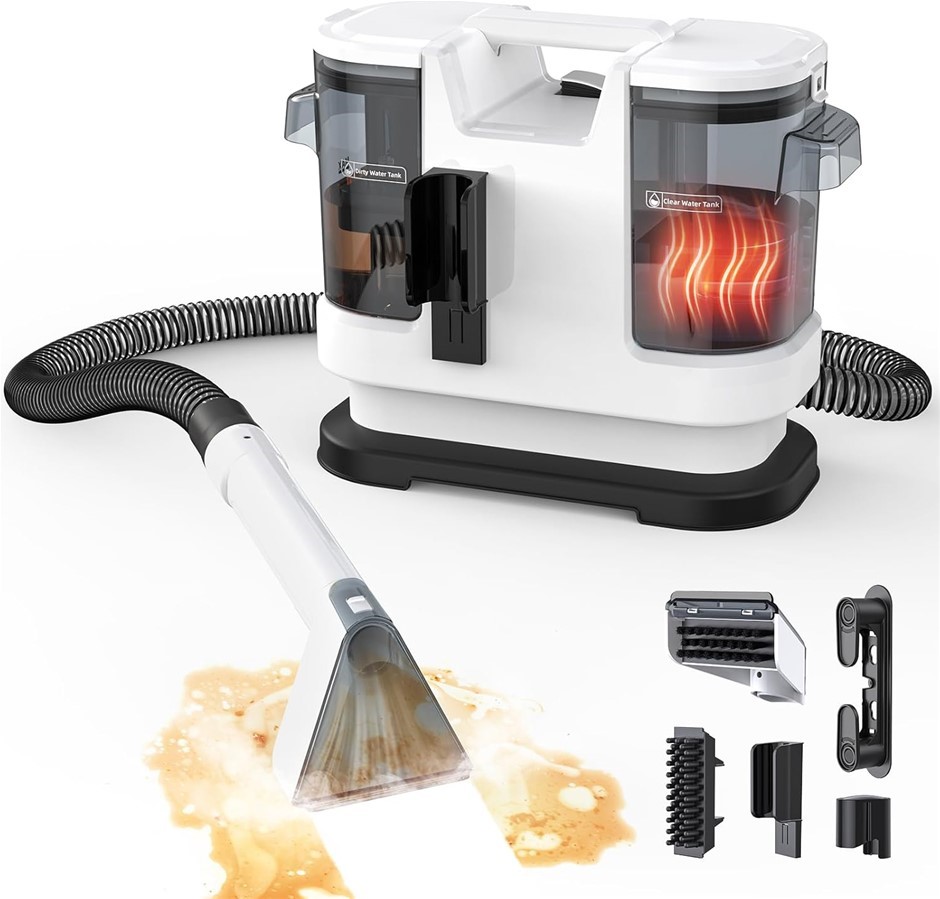 Lubluelu Carpet Spot Cleaner 1400W, 20kPa Upholstery Cleaner Machine with 1