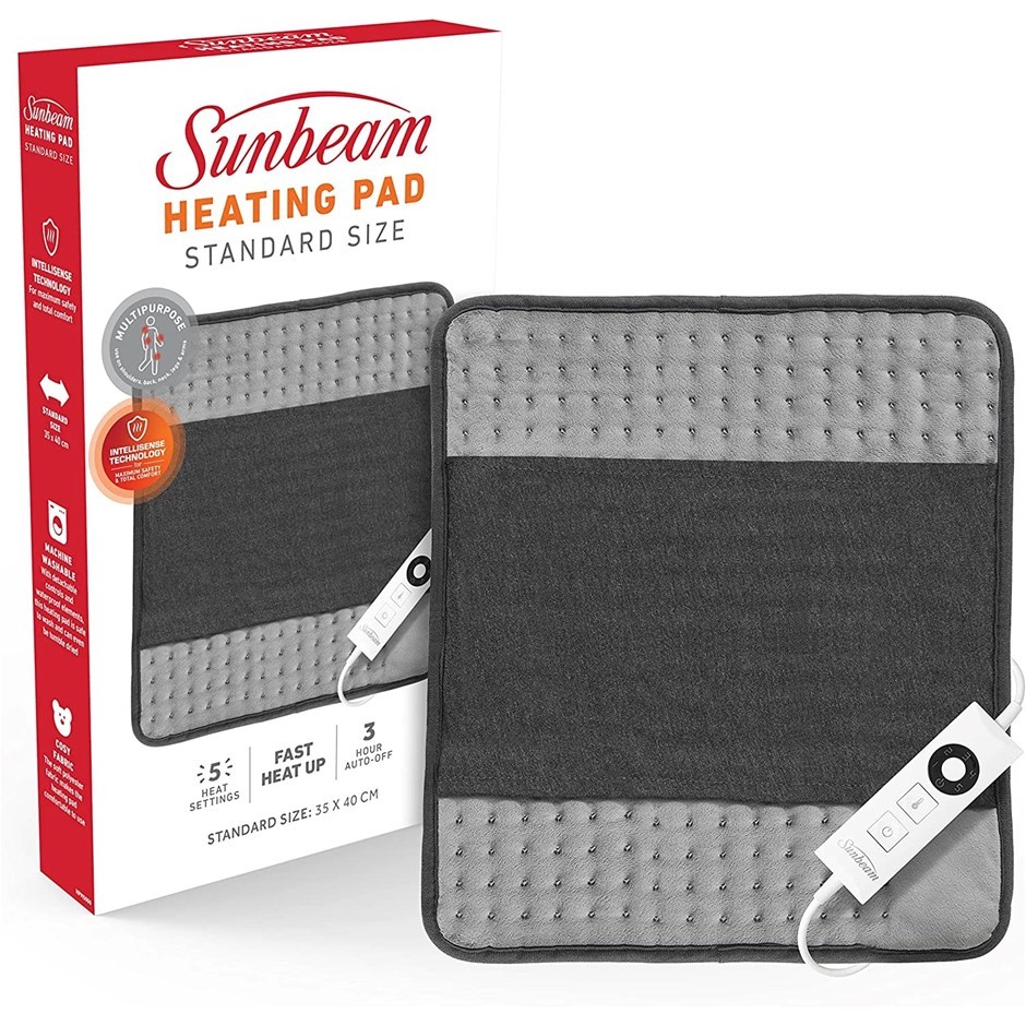SUNBEAM Electric Heating Pad, Standard Size 35 x 40 cm, 5 Heating Settings,
