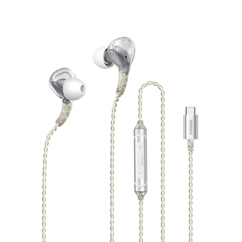 2 x REMAX RM-616A 3.5 mm Jack Wired Earphone, White.