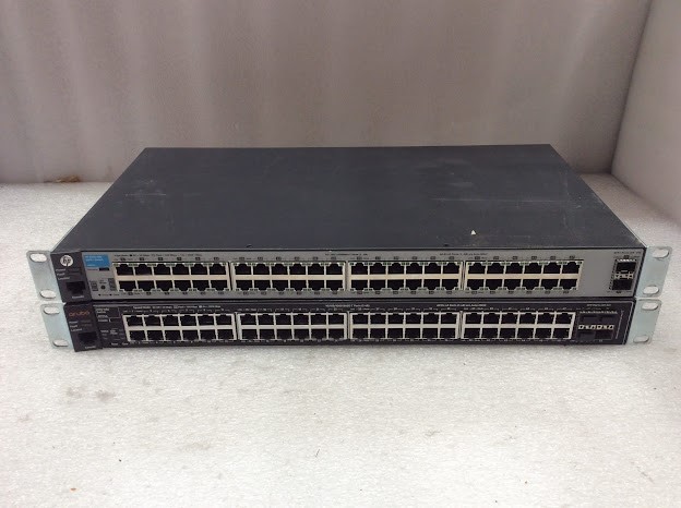 aruba J9775A 2530-48G&HP J9855A 2530-48G 2SFP+ Switch (Lot of 2)