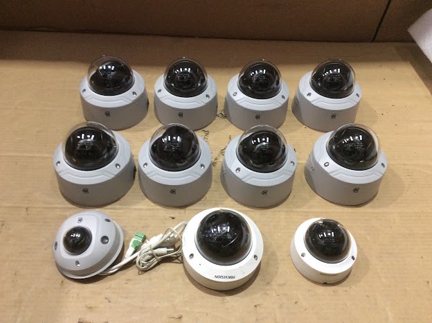 Interlogix/Hikvision Mixed Brand and Model Dome Network Cameras (Lot of 11)