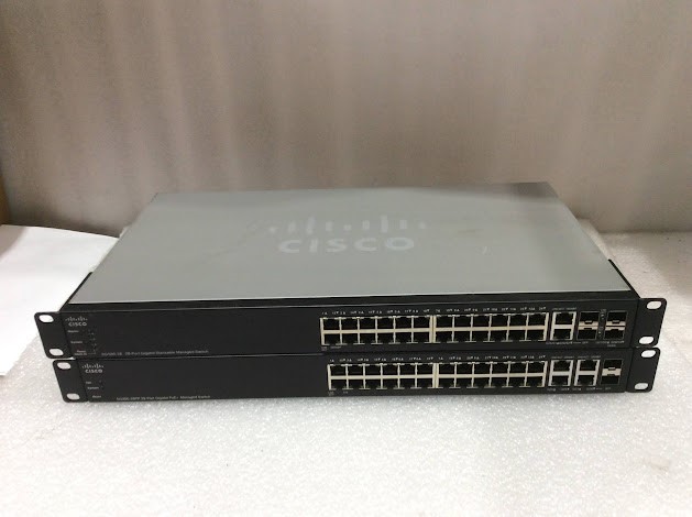 CISCO SG500-28-K9 V04&SG300-28PP-K9 V02 Switch (Lot of 2)