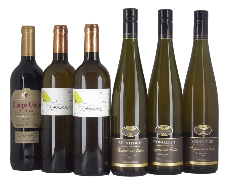 Mixed Imported Wine 2016 Pack (6x 750mL) Multi Region