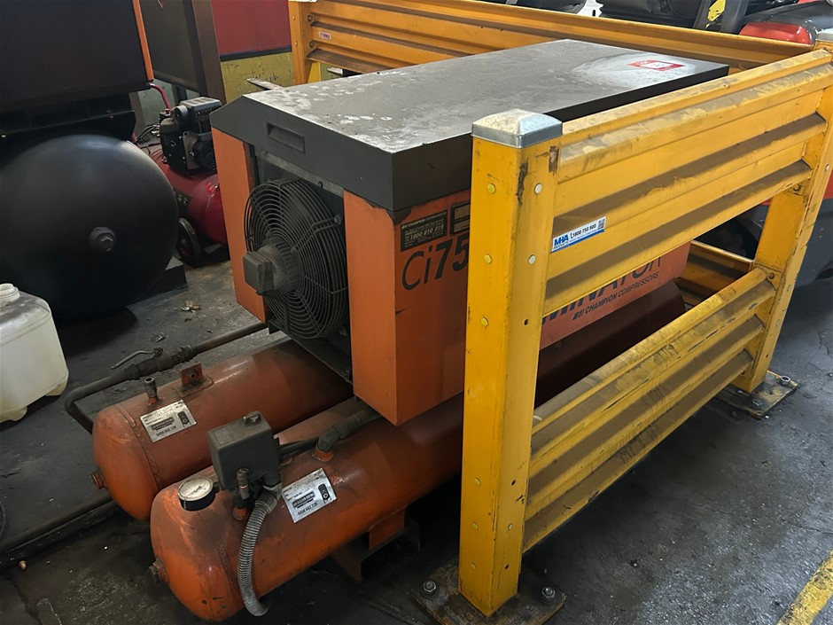 Champion Ci75 and 2005 Domnick Hunter CRD0054 Air Compressor Plant
