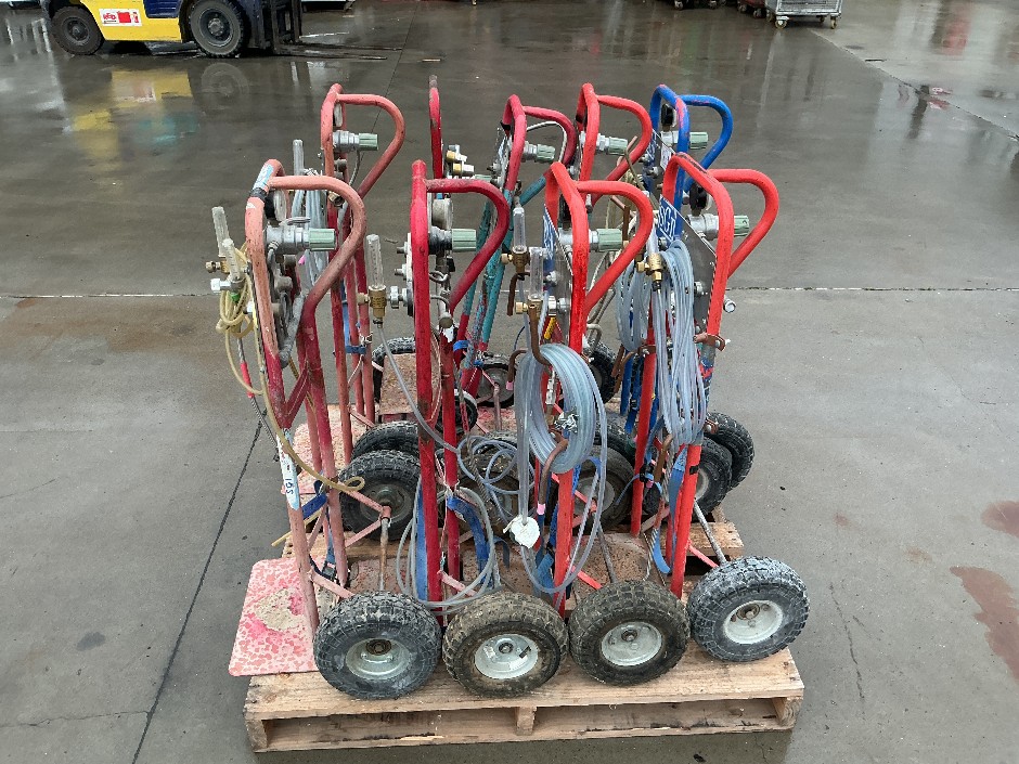 1 x Pallet various gas bottle trolleys