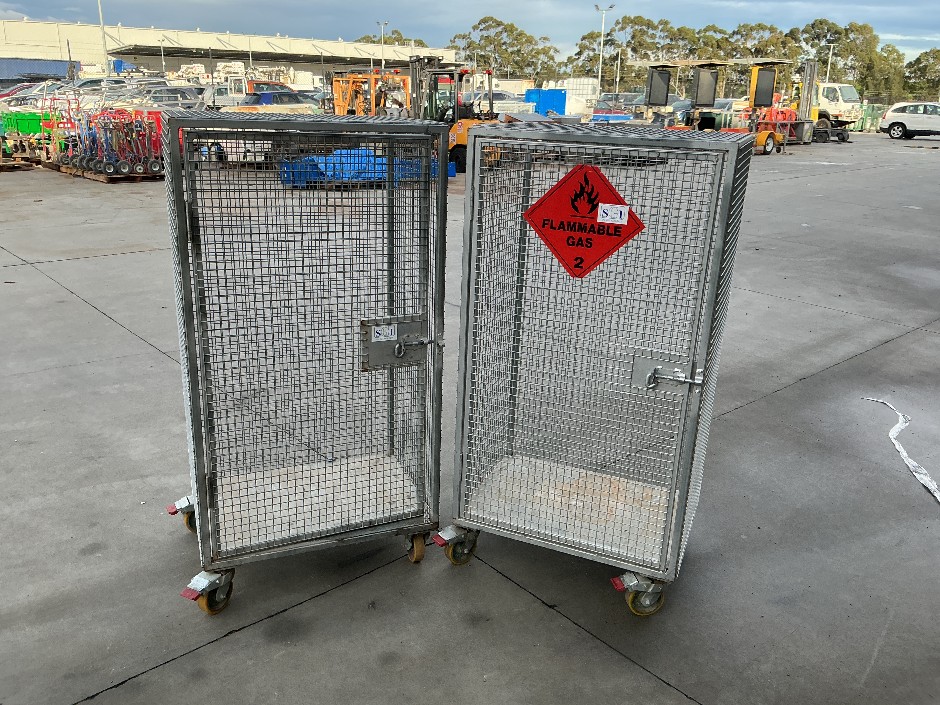 2 x Mesh Cages on Casters