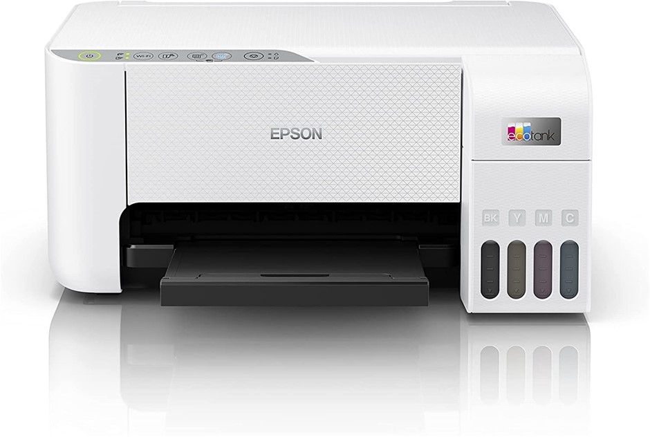 EPSON EcoTank Multifunction Printer, White, ET-2810. NB: Used, not in origi