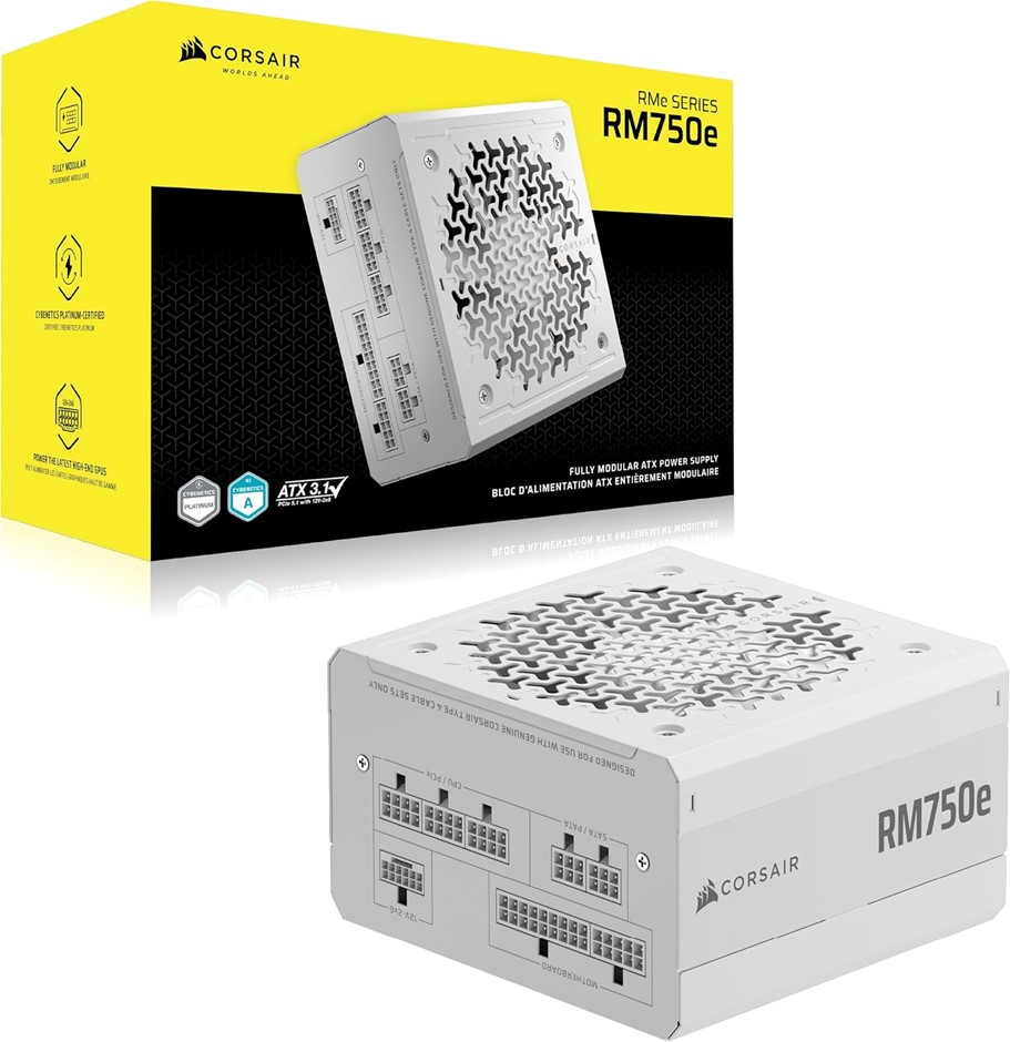 CORSAIR RM750e (2025) Fully Modular Low-Noise ATX Power Supply with 12V-2x6