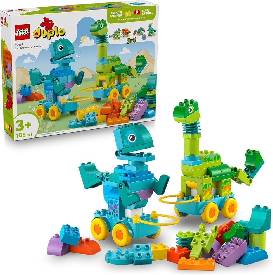 LEGO DUPLO Town 3in1 Dinosaurs on Wheels.