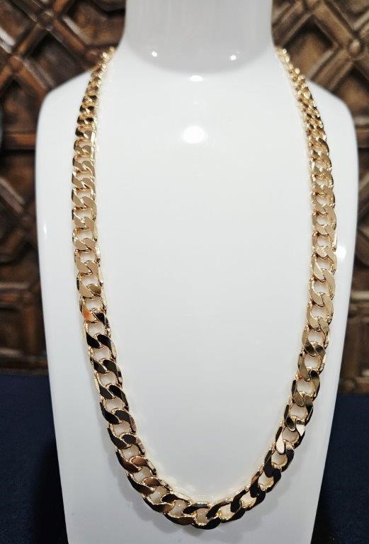 18K/Italy Stamped Rose Gold Filled Cuban Chain -50MM-7mm