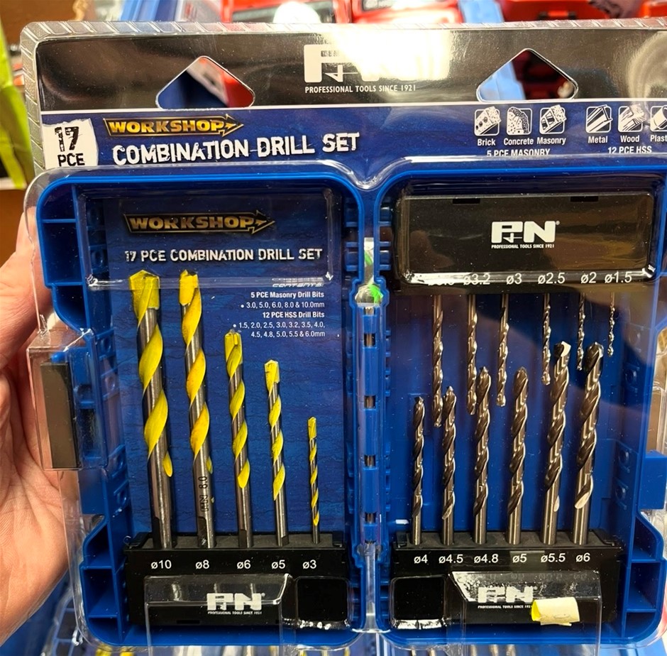 P&N by Sutton Tools Workshop 17 Piece Combination Drill Bit Set – Masonry &