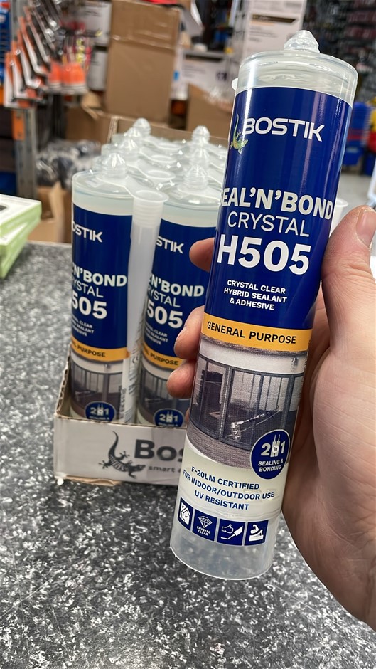 Bostik Seal ‘N’ Bond Crystal Clear Sealant & Adhesive H505 - Box of 12