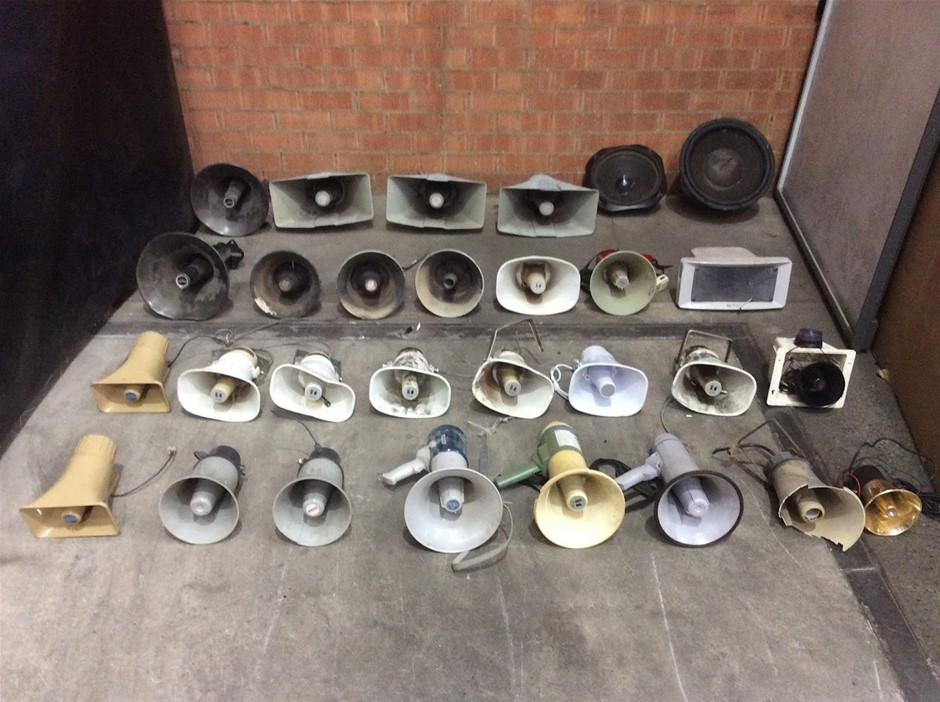 Mixed PA Horn Speakers & Public Address Audio Equipment