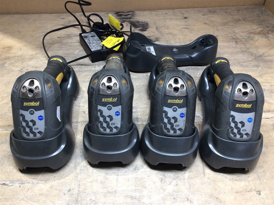 Motorola Symbol Barcode Scanner (Lot Of 4) + Cradle