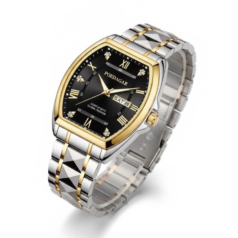 High Quality Simulated Diamond Men's Poedagar Watch-Include Box Original
