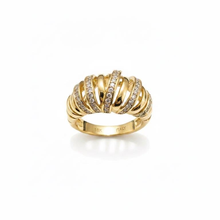 18K/ITALY Yellow Gold Filled Ring -Quality Guarantee-9 US-Bonus Gift