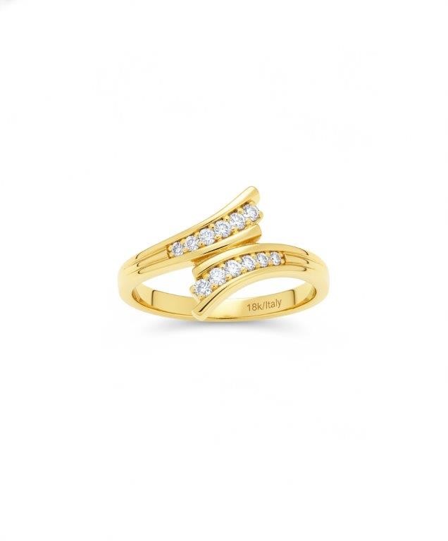 18K/ITALY Yellow Gold Filled Ring -Quality Guarantee-10 US-Bonus Gift