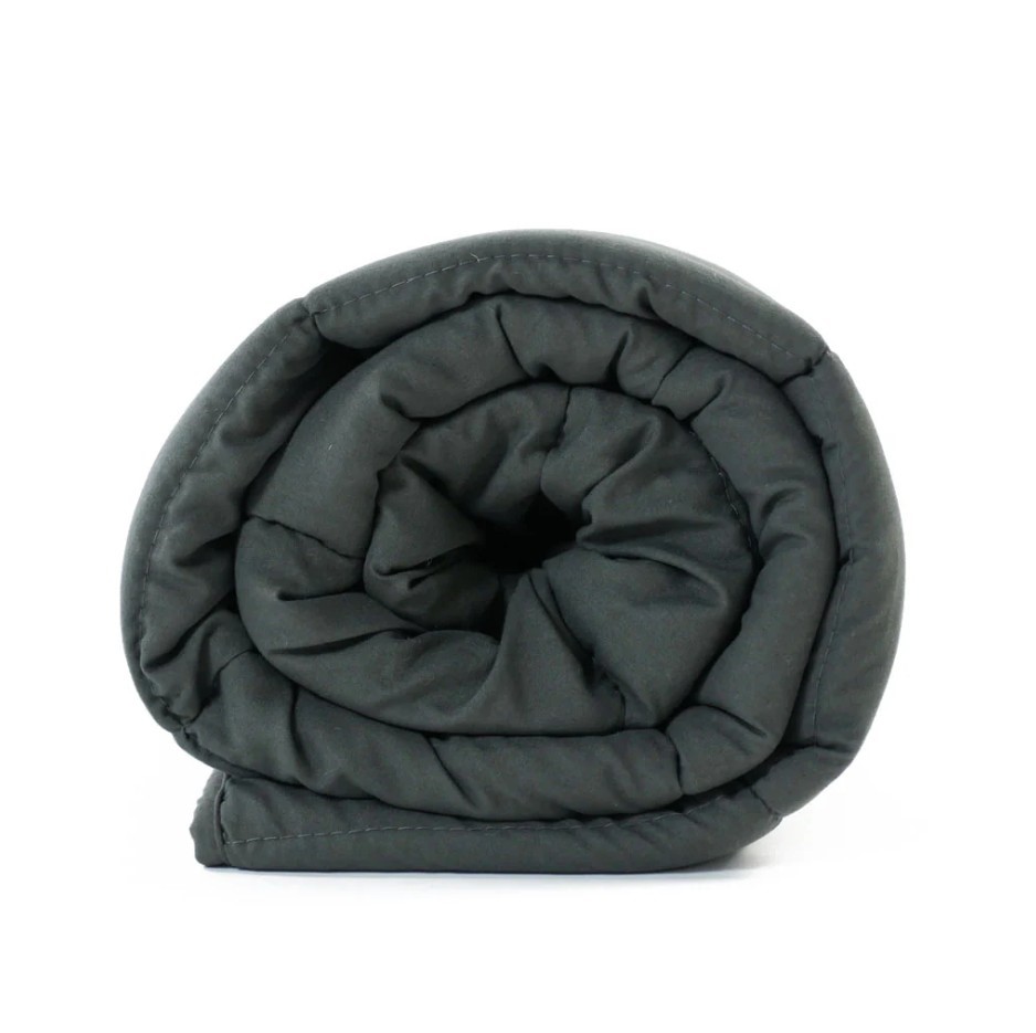 THERAPY King Weighted Blanket w/ Cover, Black, 10kg, 205 x 223cm. NB: Missi
