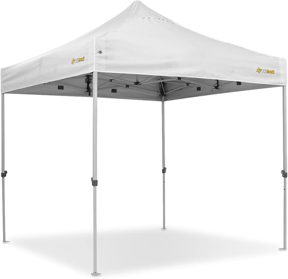 OZTRAIL Commercial Deluxe Gazebo, 2.4 m, White.