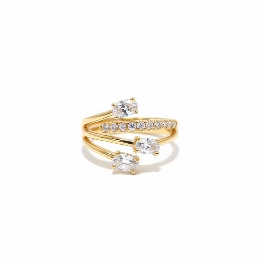 14K/Italy 1.5ctw Oval Cut Yellow Gold Filled Ring8US