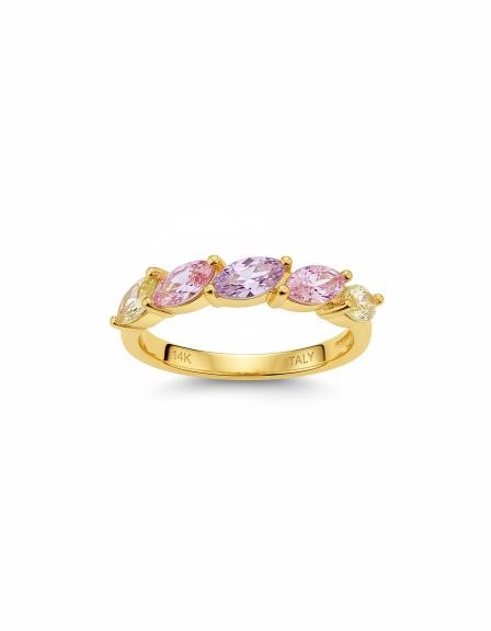 14K/Italy 1.25ctw Oval Cut Yellow Gold Filled Ring8US