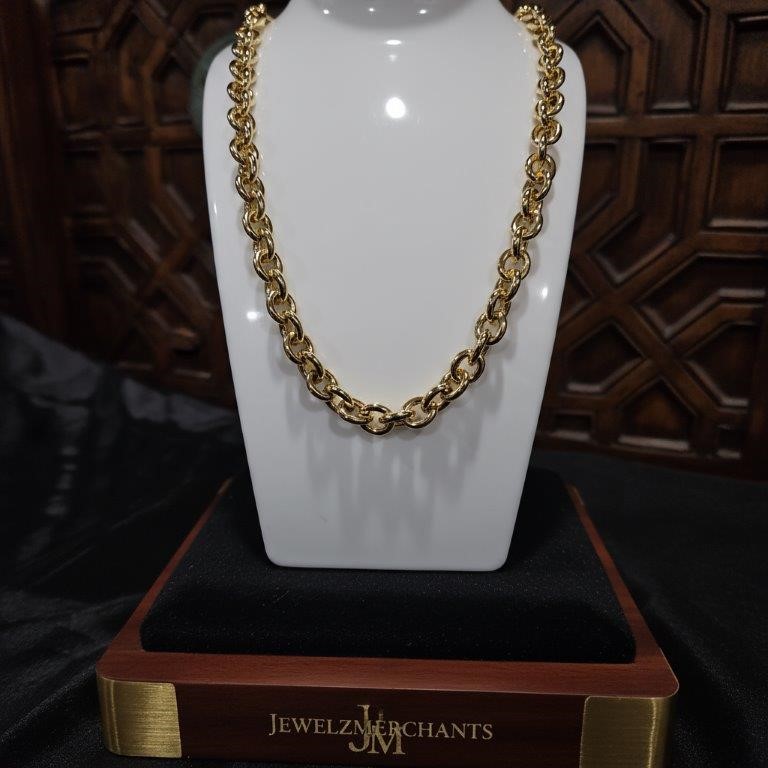 18k Italy Stamped Yellow Gold Filled Chain-Quality Guarantee-60cm