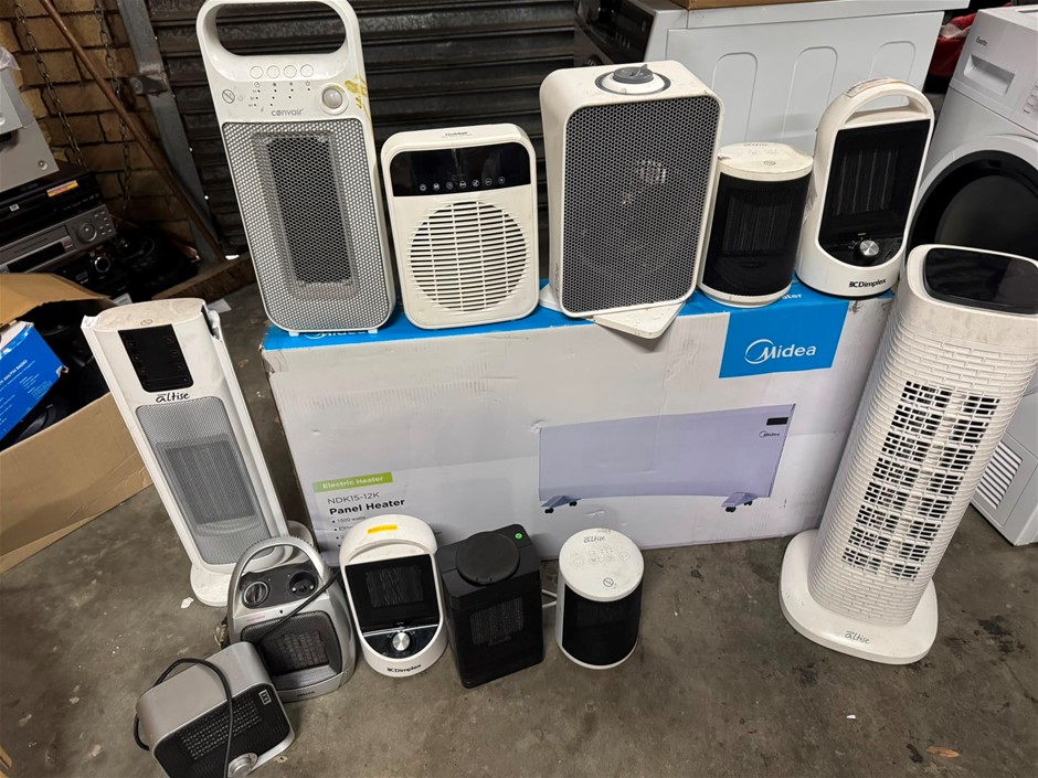 CLOSING DOWN SALE: Large quantity of assorted heaters