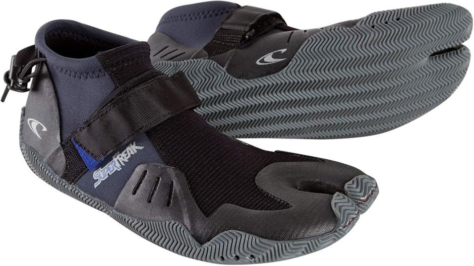O'NEILL Superfreak 2mm Tropical Split Toe Booties, US7/EU39, Black, 4124-00