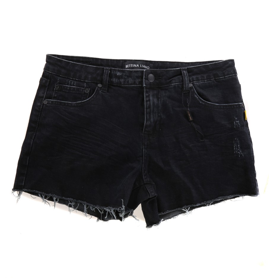 BETTINA LIANO Women's Cut Off Classic Denim Short, Size 16, Cotton/Elastane