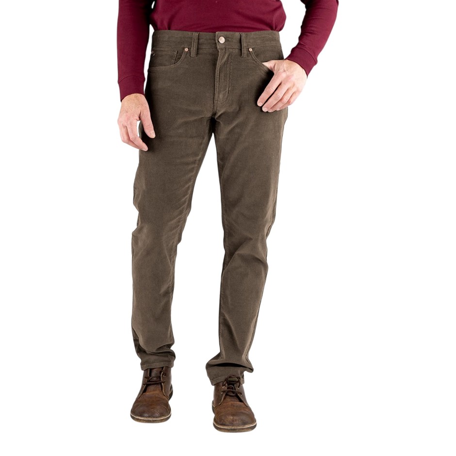 TAILOR VINTAGE Men's Stretch Slim Corduroy Pant, Size 30x32, Fallen Rock.