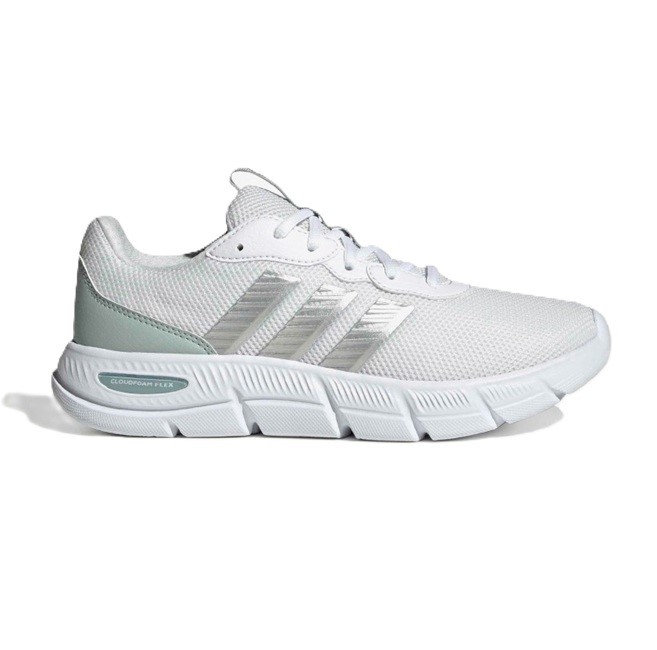ADIDAS Cloudfoam Flex - Laces Shoes, Size US6, White/Silver/Green, JS4891.