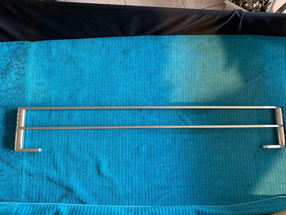 2 x Multitude Double Towel Rails, 800mm Long (Unused)