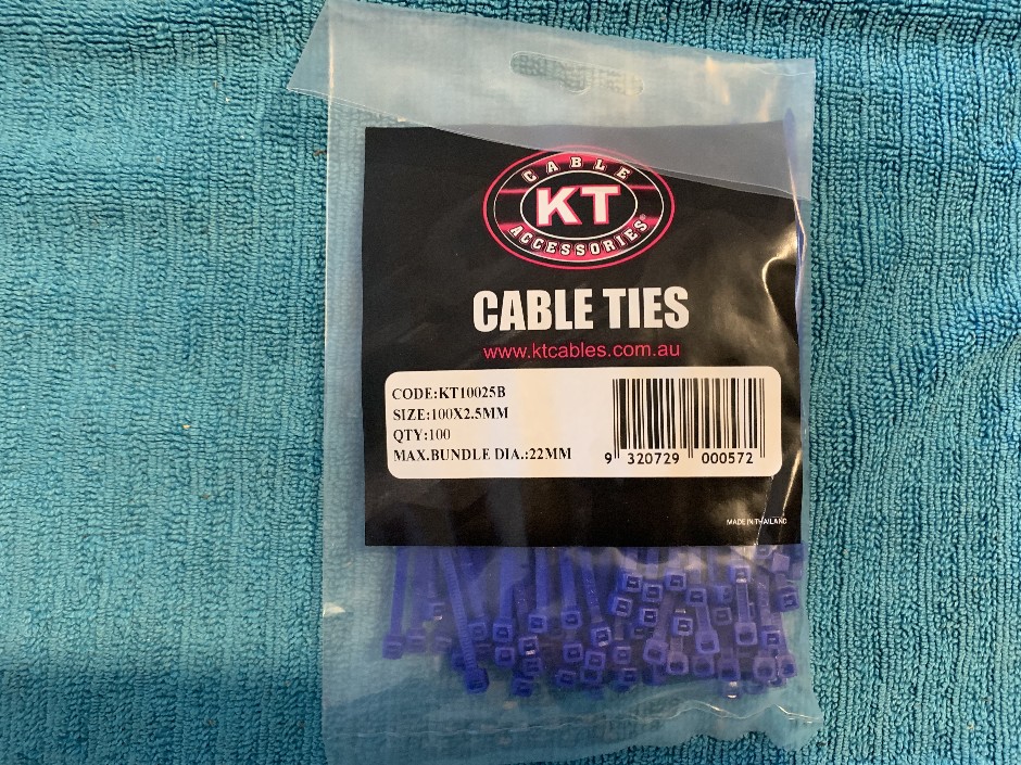 20 x Packets of KT Cable Ties, 100 x 2.5mm (Unused)