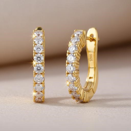 GRA Moissanite white Brilliant Cut 925 Sterling Silver Earrings-Bonus Gift