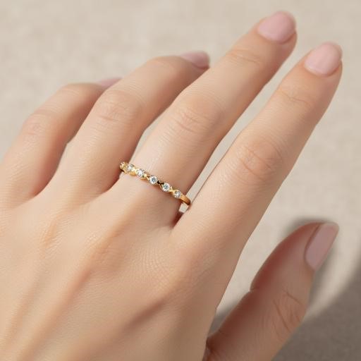 GRA Moissanite white 925 Sterling Silver Gold Vermeil Ring-7US