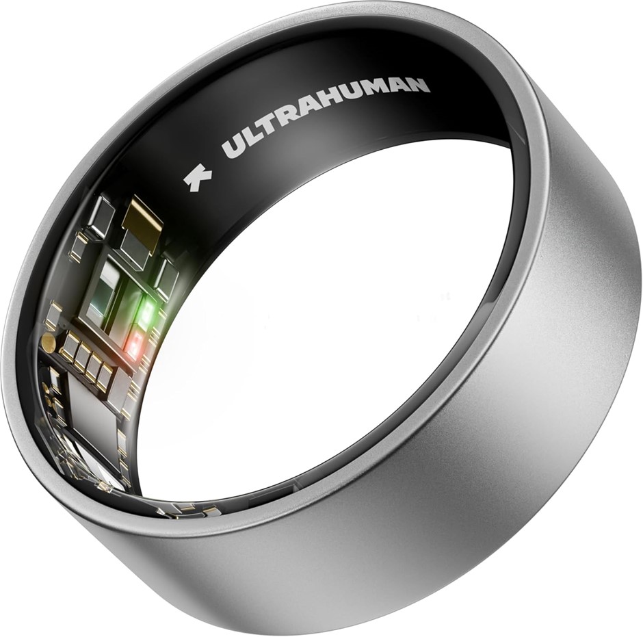 ULTRAHUMAN Ring AIR – Size 11, Raw Titanium, Sleep and Fitness Tracker, Sma